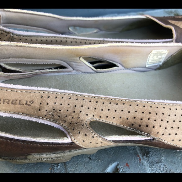 Merrell Oceania Sand Brown and Tan Vibram Ballet Flat Loafer Women's Size 9 - Picture 14 of 15